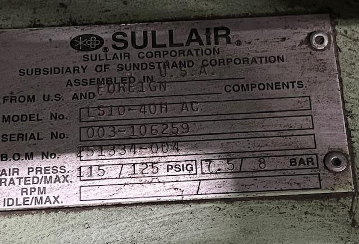 Used 2010 Sullair LS10-40H-AC