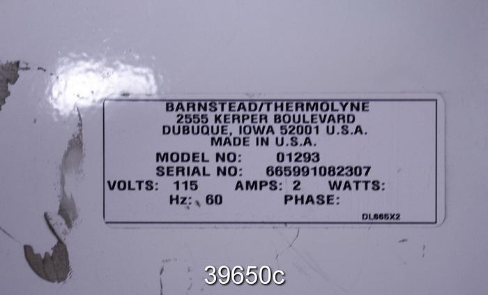 Used Thermolyne/Barnstead 01293 Solid State Low Water Cutoff #39650