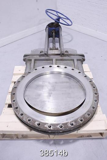 Used True Line  30" True Line Hand Operated Knife Gate Valve #38514