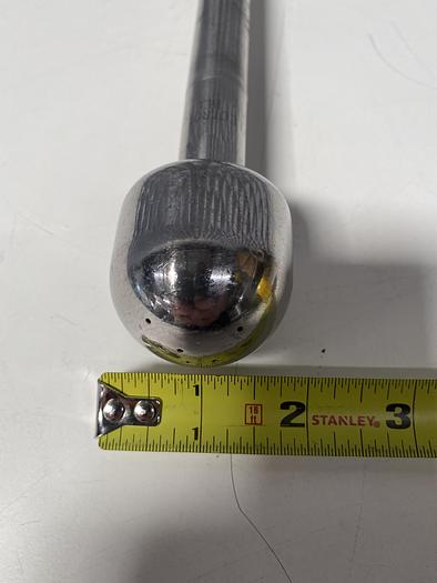Used Stainless Steel CIP 2" Spray Ball w/ 11" Rod & 1/2" Sanitary Fitting for Tank