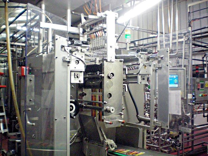 Used LIQUID STICKPACK SACHET MACHINE WITH FLOWPACK WRAPPER used for ice pops