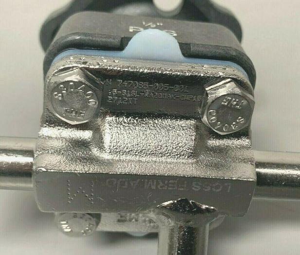 Used ITT Pure-Flo .5-316L-RA20MAX-CWP150 3-way Diaphragm Valve w/ 1/2" Sanitary Fit