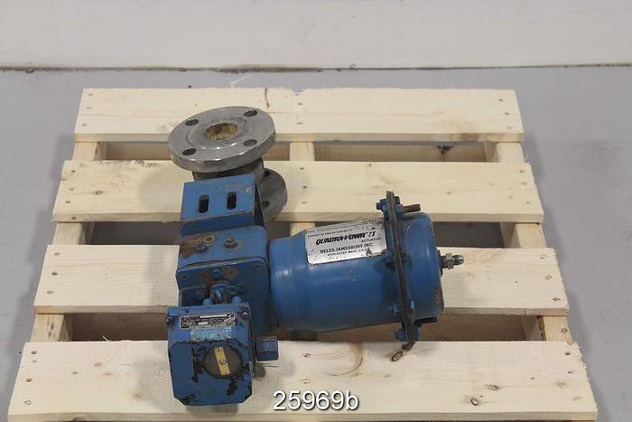 Used Neles Jamesbury R21CB02CCJA 2" Neles Jamesbury Air Operated V Ball Valve, Cg8M Body, 329Ss Shaft, Cg8M/Hc Ball, Nel Seat, Qpic/M Quadra Power Ii Actuator, Neles Jamesbury Indicator, 275 Psig Cwp At 482 Degrees F, Class 150 #25969