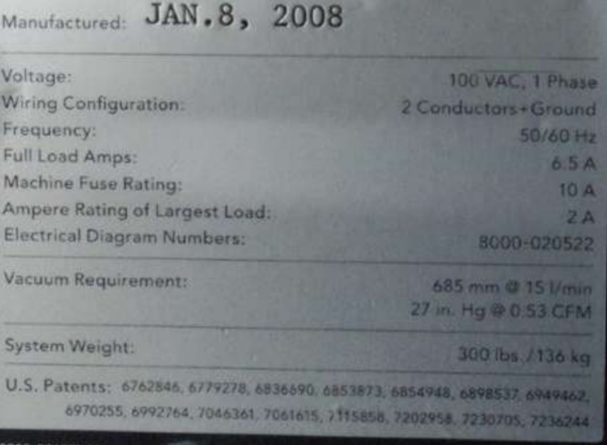 Used 2008 NANOMETRICS 9010