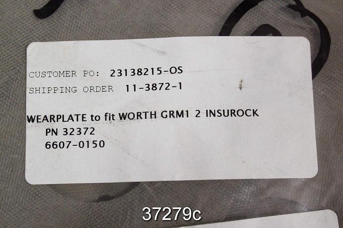 Unused Worthington GRM1 Pump Wearplate, Insurock, 32372 #37279