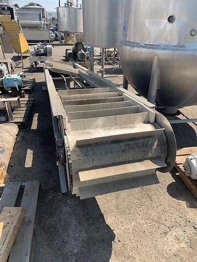 Used 16' Long x 24" Cleated Conveyor