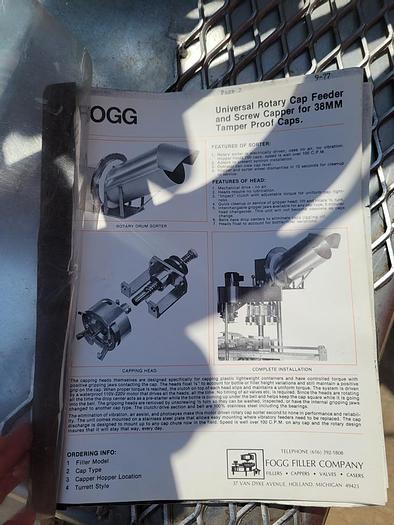 Used Filler, Bottle, 8-Head, Fogg, Rotary, Capper #C744156