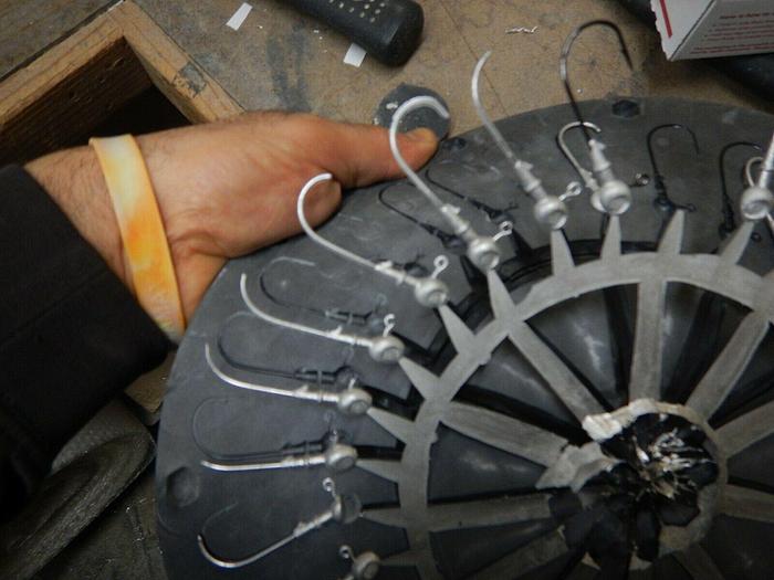 Used Romanoff 12" Metal Spin Casting Machine Fishing Lures Cast Lead Pewter