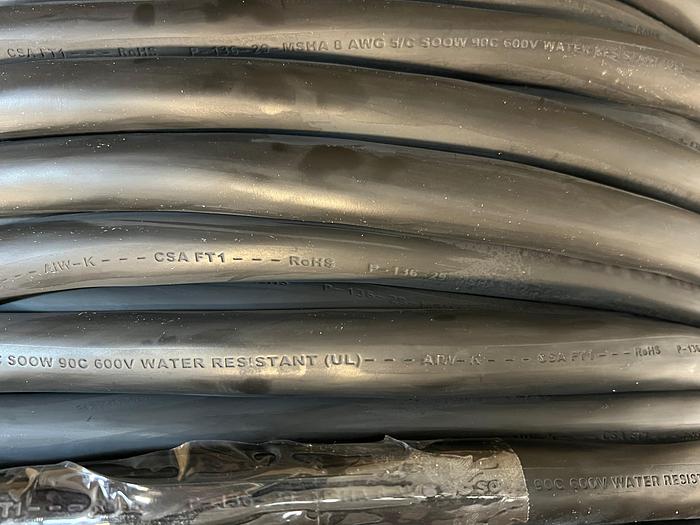 Used Rohs  P-136-29-MSHA 8 AWG, 5/C SOOW 90C, 600V Water Resistant Cable Approx 750 Ft