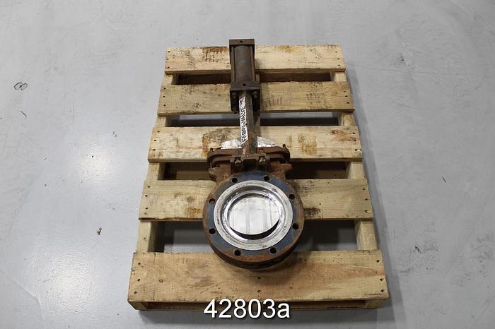 Used Fabri-valve 6" Air Operated Knife Gate Valve #42803