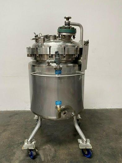 Used Paul Mueller 430 Liter 45 PSI Stainless Steel 75 PSI Jacketed Reactor w/ Mixer