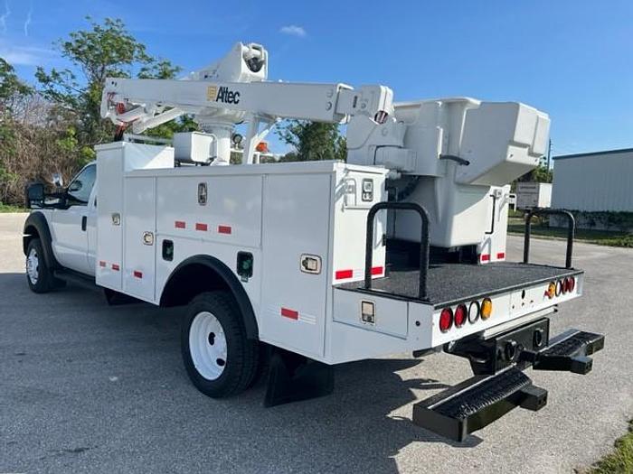 Used Altec AT40-G Bucket Boom on 2015 Ford F550 4x4 Extended Cab Utility Bucket Truck