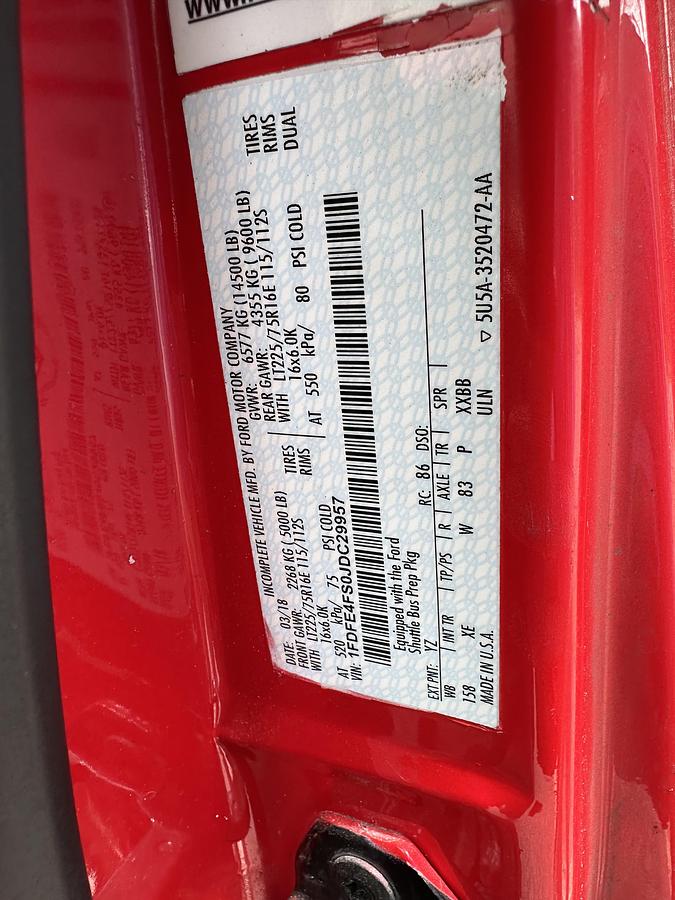 Used 2019 Ford E-450 24 Passenger Shuttle Bus W/Luggage