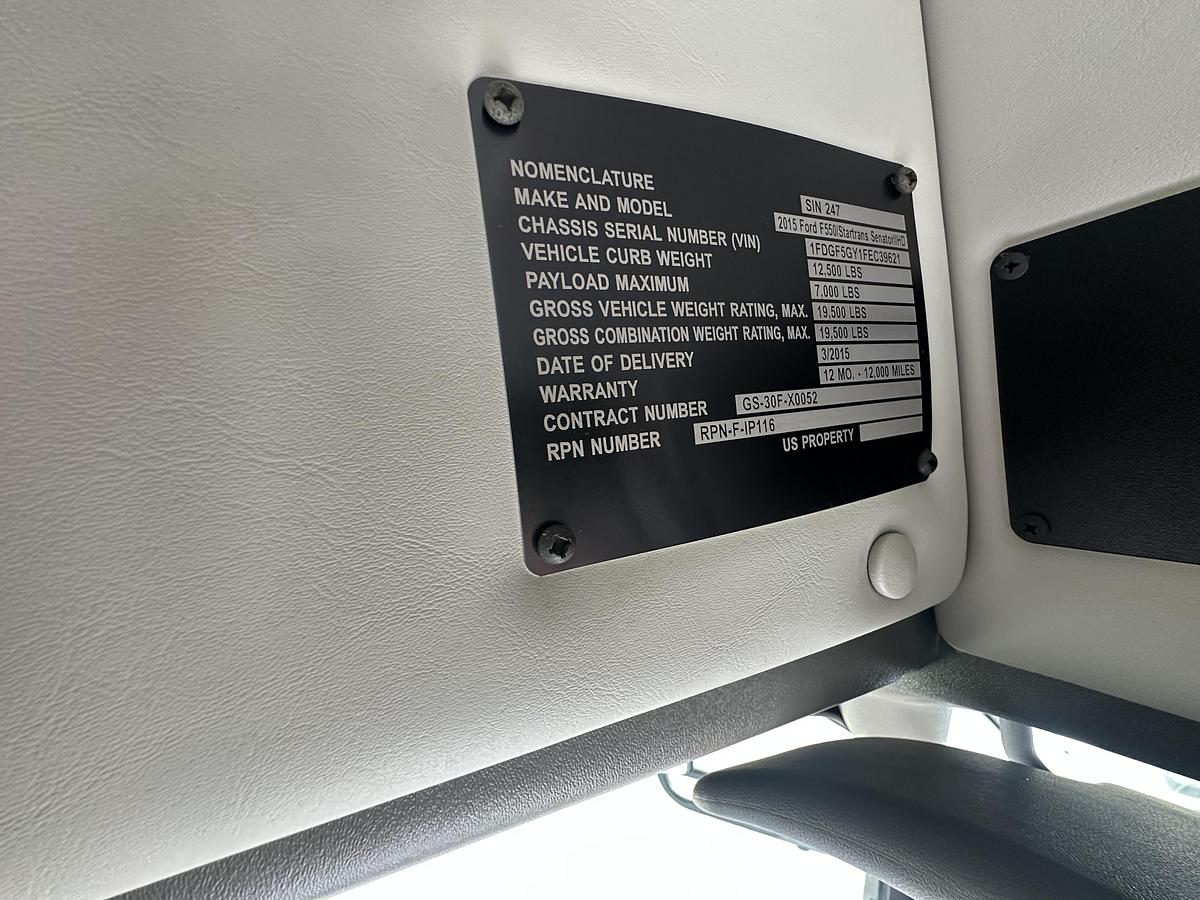 Used 2015 Ford F550 25 Passenger 2 Wheelchair Shuttle Bus