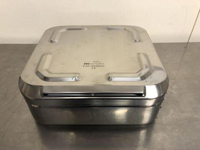 Used MARTIN KLS Euro Container Chrome Nickel Steel Lockable 275 x 275 x 75mm