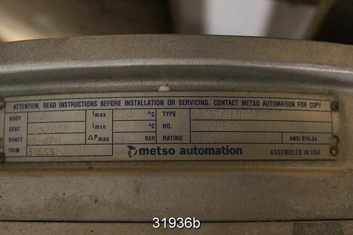 Used Neles Jamesbury HO28155 8" Air Operated  Butterfly Control Valve #31936