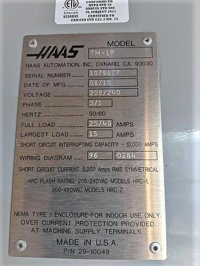 Used 2010 Haas TM-1P