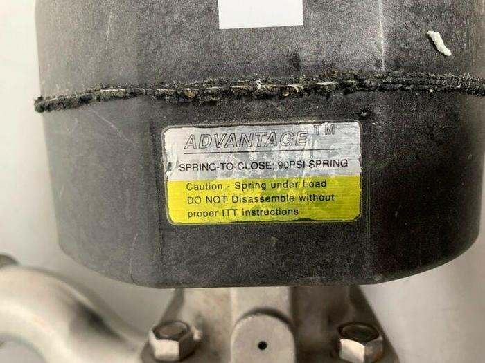Used ITT Advantage 316L 90 PSI Diaphragm Actuator w/ 1 1/2" Sanitary Fittings