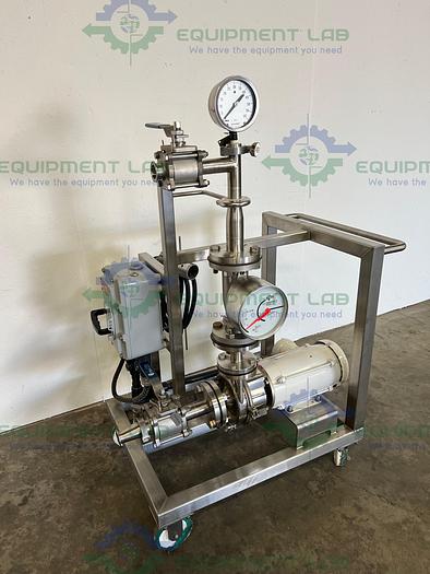 Used Centrifugal Pump 2" x 1.5"   w/ Baldor BW455453 2HP Motor, Drive, Flow Meter