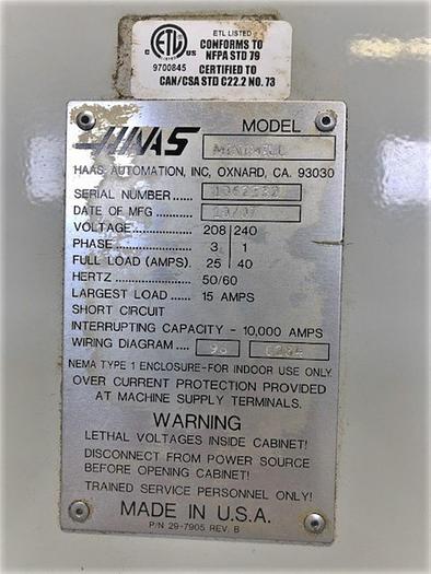 Used 2007 Haas Mini Mill