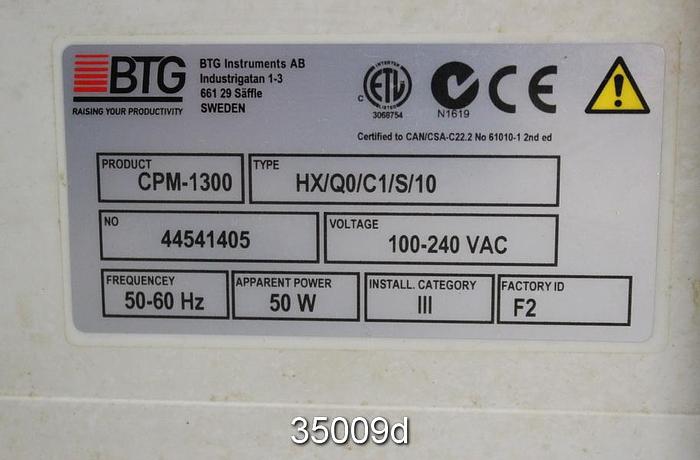 Used BTG TCR-2500 Consistency Transmitter, CPM Communication Platform #35009