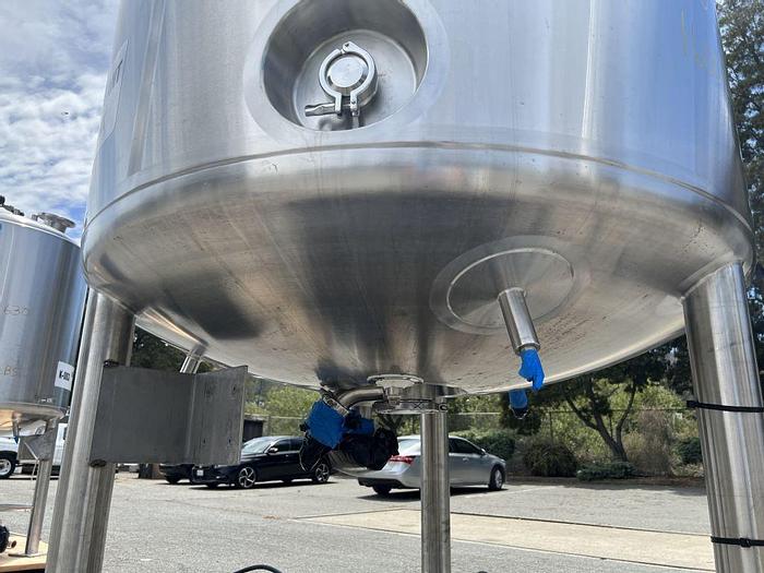 Used Tank, 370 Gallon, 316L Stainless Steel, Jacketed, Agitated, 10 PSI, T&C Stainless #L744633