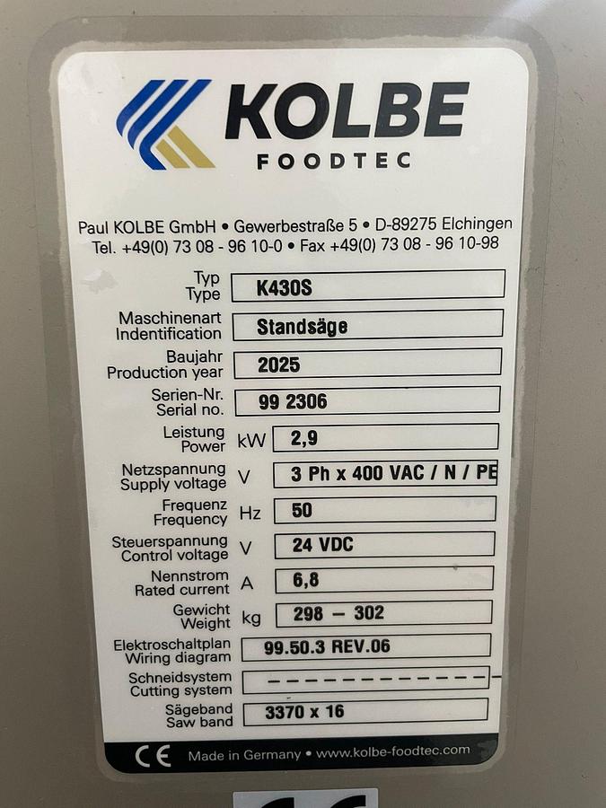 2025 Kolbe Lintzaagmachine, K430S
