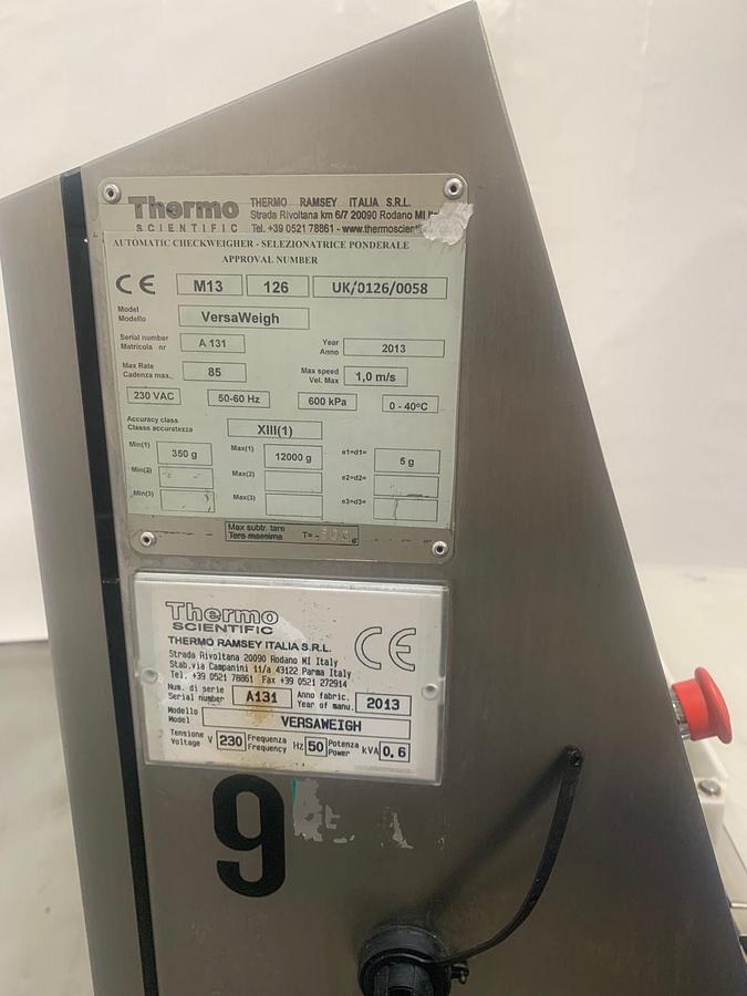 Used 2013 Thermo Scientific Checkweger, VersaWeigh