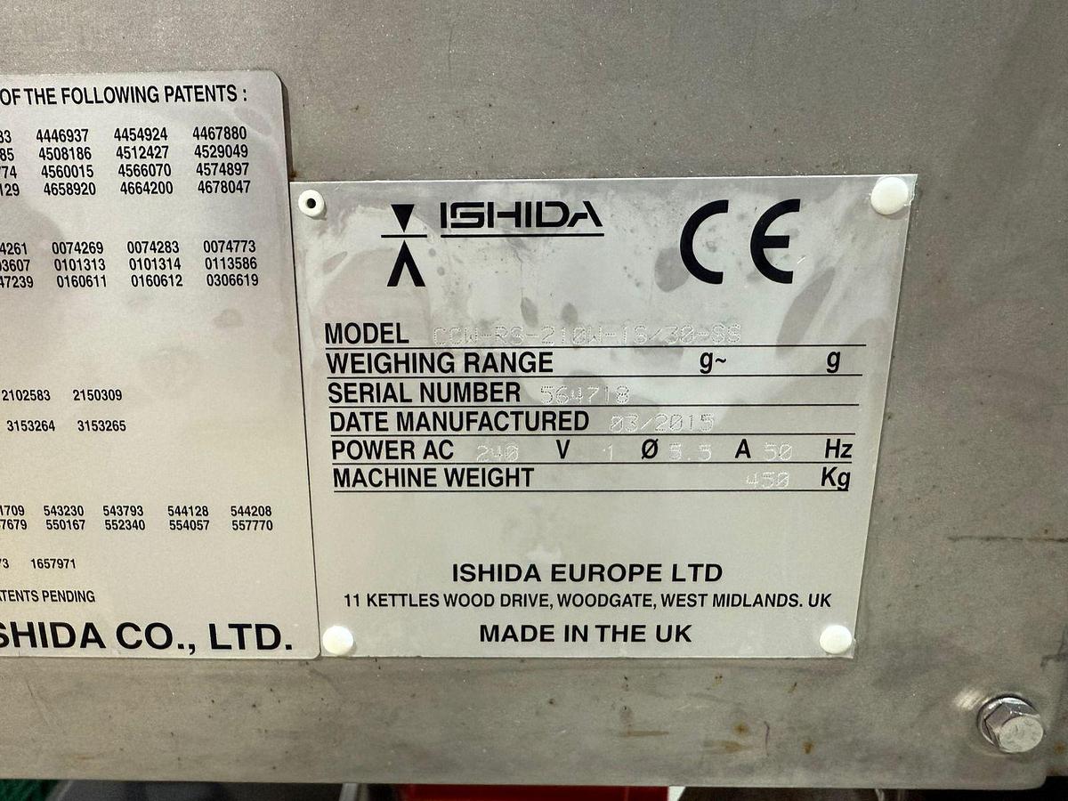 Gebruikt 2015 Ishida Multihead weger, CCW-RS-210W-1S/30-SS