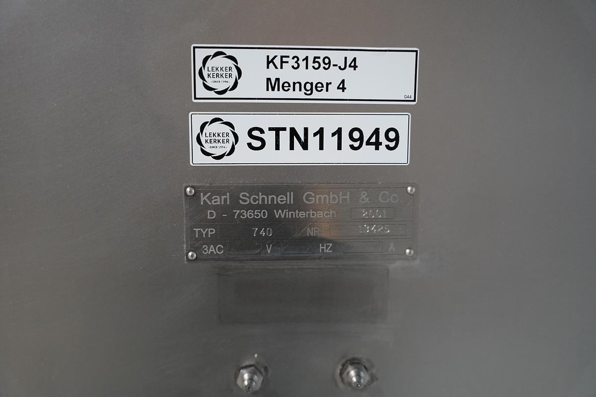 Gebruikt 2001 Karl Schnell  Menger,Type 740