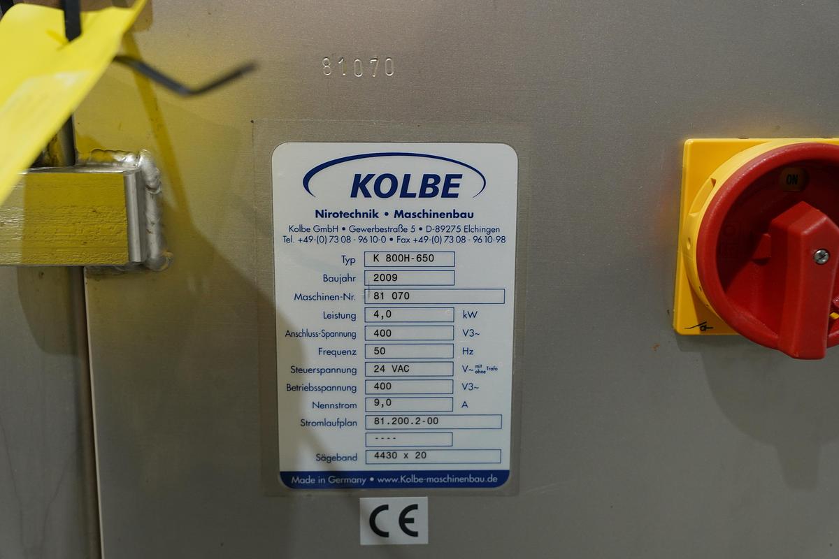 Gebruikt 2009 Kolbe Bandzaag K 800H - 650