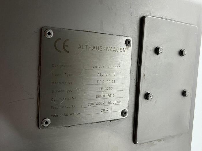 Used 2014 Althaus-Waagen Linear weger, Alpha-15