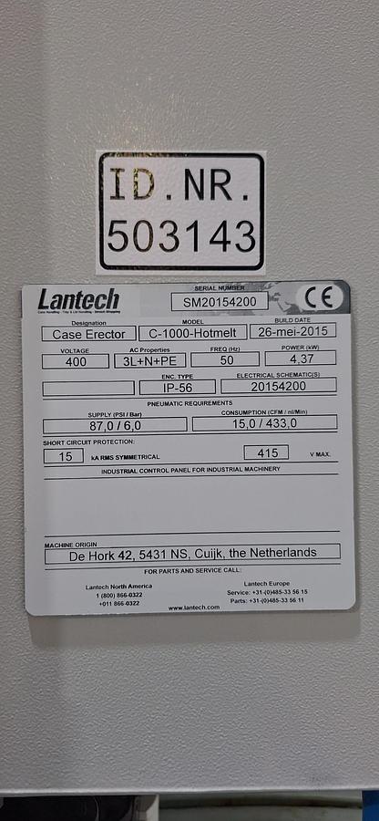 Gebruikt 2015 Lantech C-1000-Hotmelt