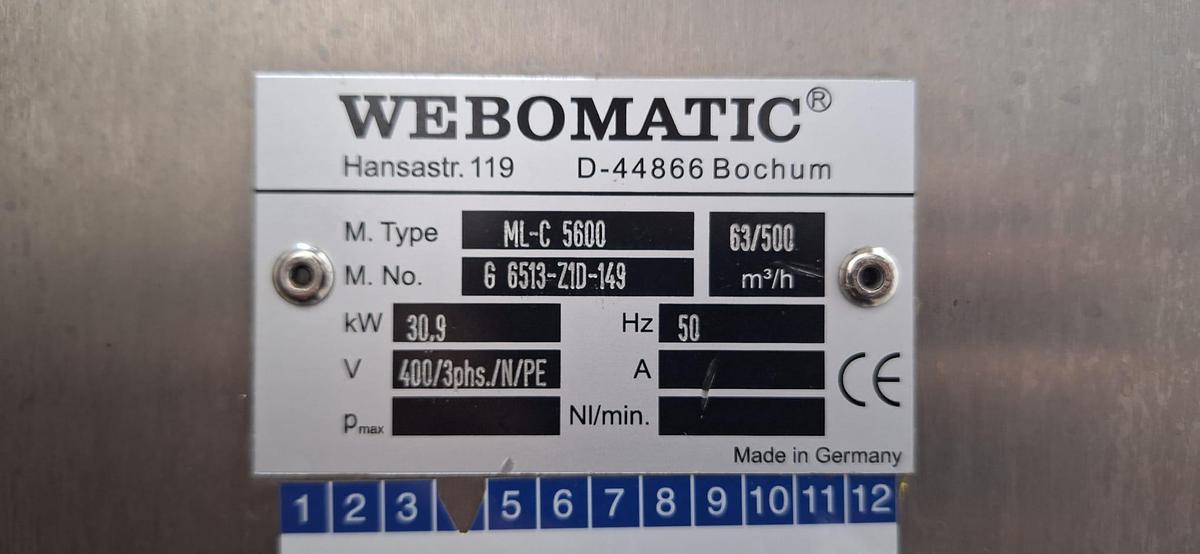 Gebruikt 2018 Webomatic Thermoformverpakkingsmachine, Type ML-C5600
