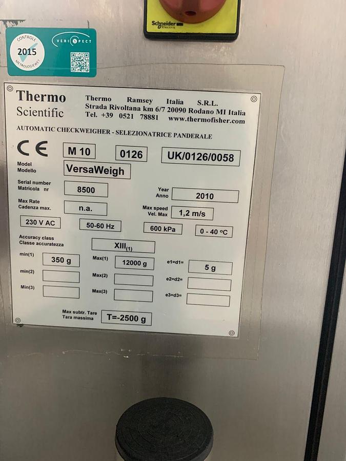 Used 2010 Thermo Scientific Checkweger, VersaWeigh