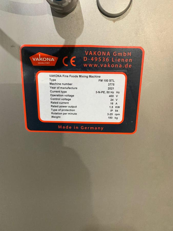 Used 2021 Vakona Mixer, FM 150 STL