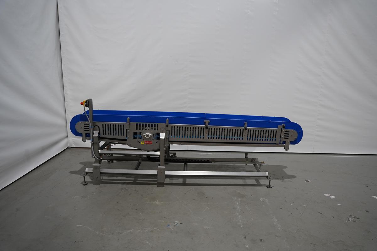 Gebruikt NN  RVS transportband, verrijdbaar