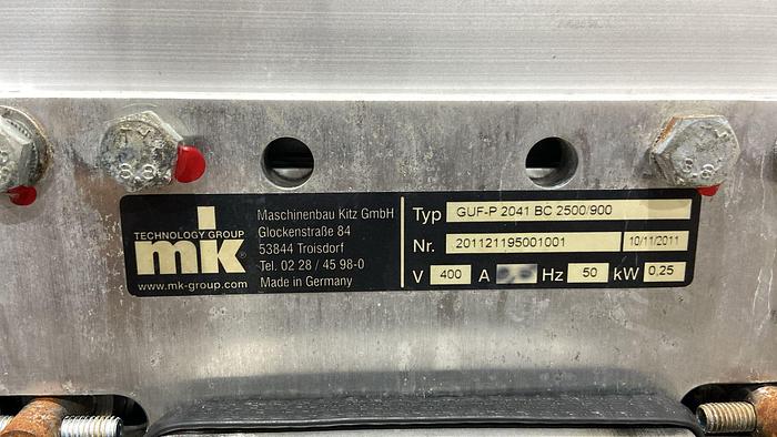Used MK Technology Group Transportband GUF-P 2041 BC 2500/900