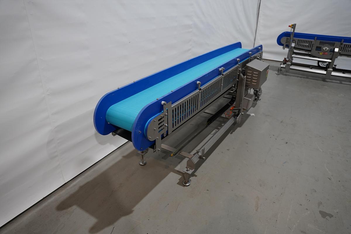 Gebruikt NN RVS transportband, verrijdbaar