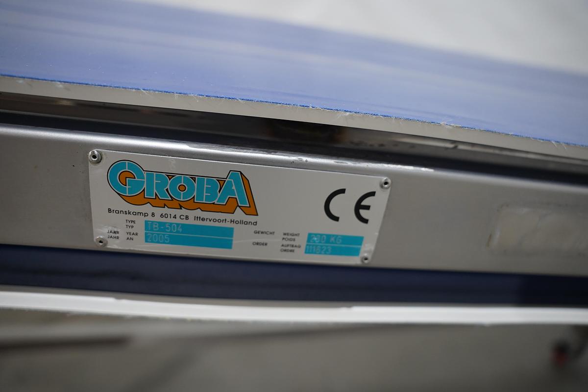 Gebruikt 2005 Groba RVS transportband, Type TB 504
