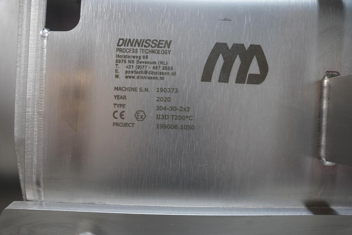 2020 Dinnissen Batch Menger, type 304-30-2x3
