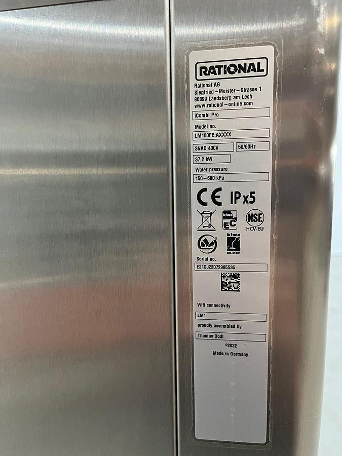 Gebruikt 2022 Rational Heteluchtoven, Type: Icombi pro LM100FE.Axxxx