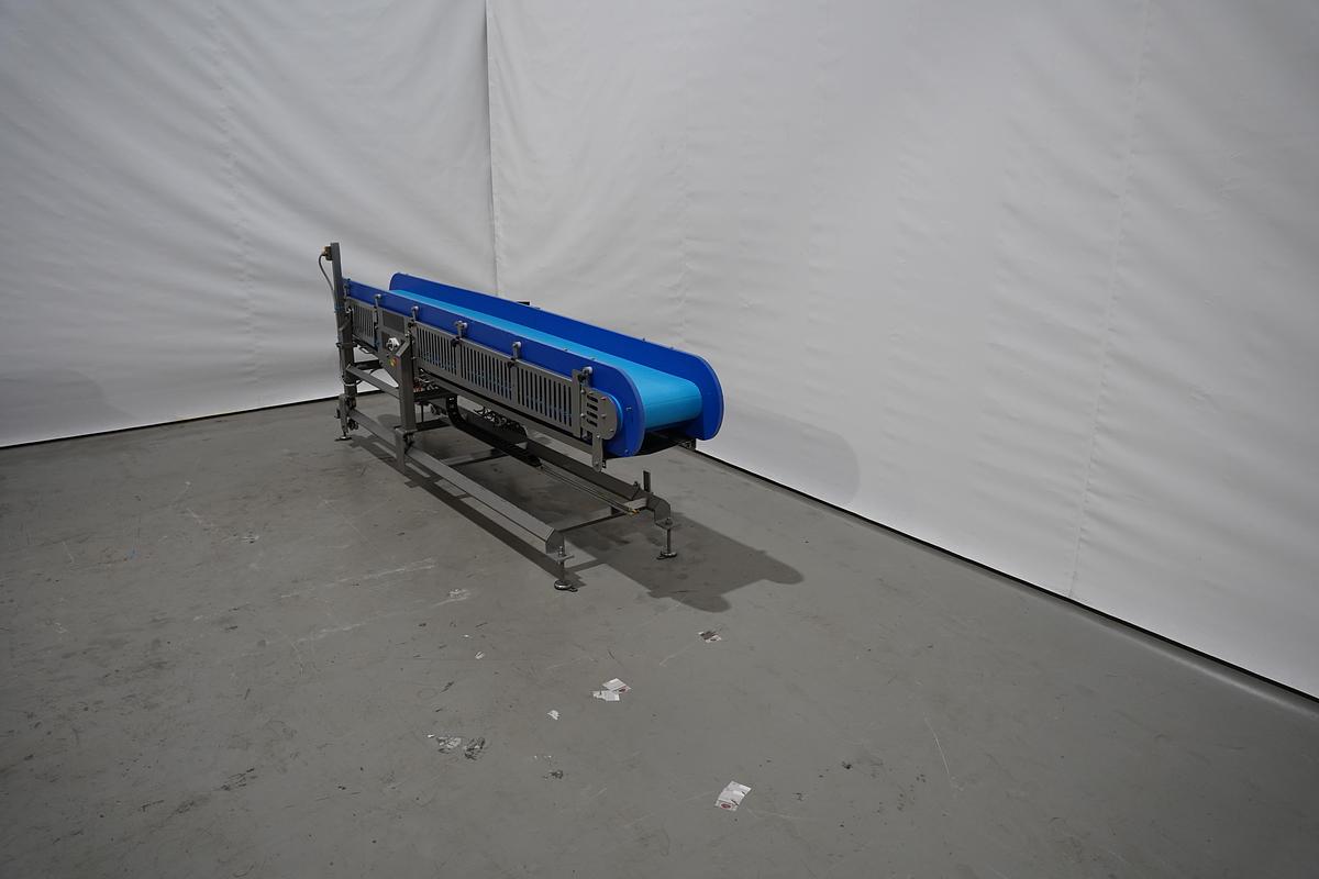 Gebruikt NN  RVS transportband, verrijdbaar