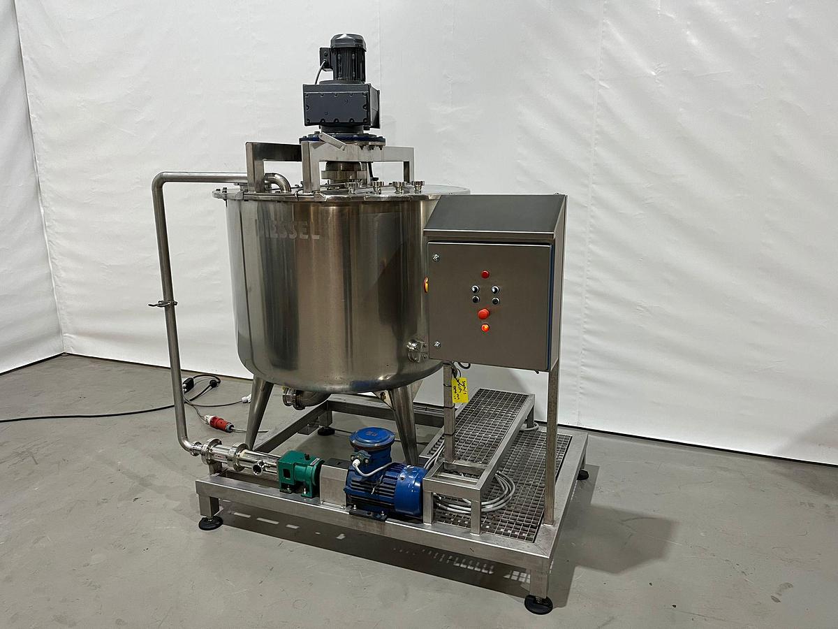 Gebruikt DIESSEL RVS Menger/tank met roerwerk