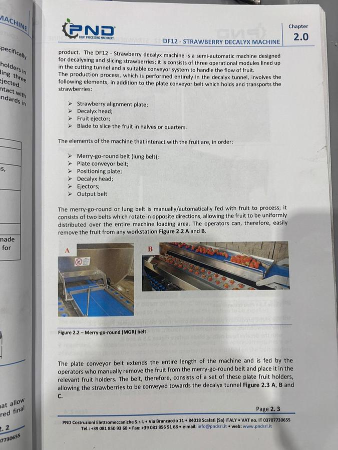 Gebruikt 2022 PND  Aardbeiensnijder type, De-clayx machine