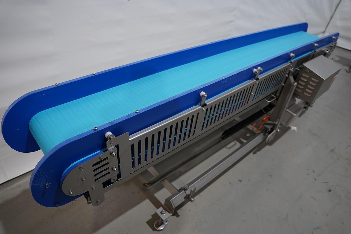 Gebruikt NN RVS transportband, verrijdbaar