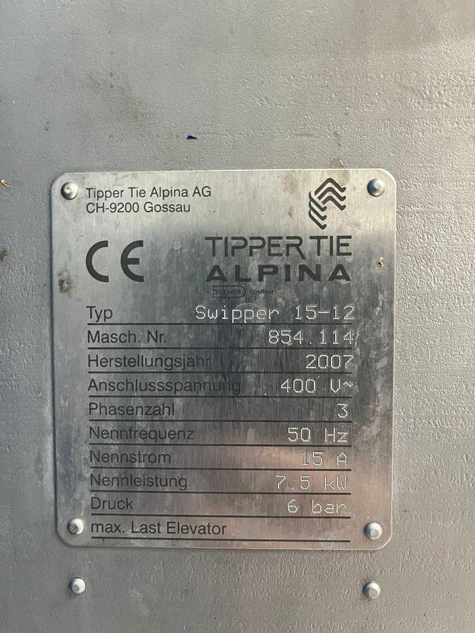 Gebruikt 2007 Tipper Tie Clipper, type Swipper 15-12