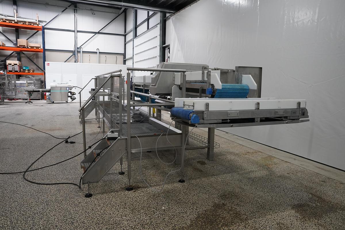 Gebruikt 2009 Ioma/Boldtusystems Transportband met metaaldetector en bordes