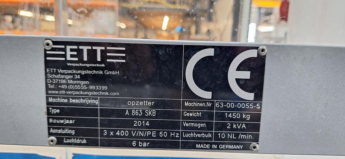 Used 2014 ETT Dozenvouwer A 863 SKB