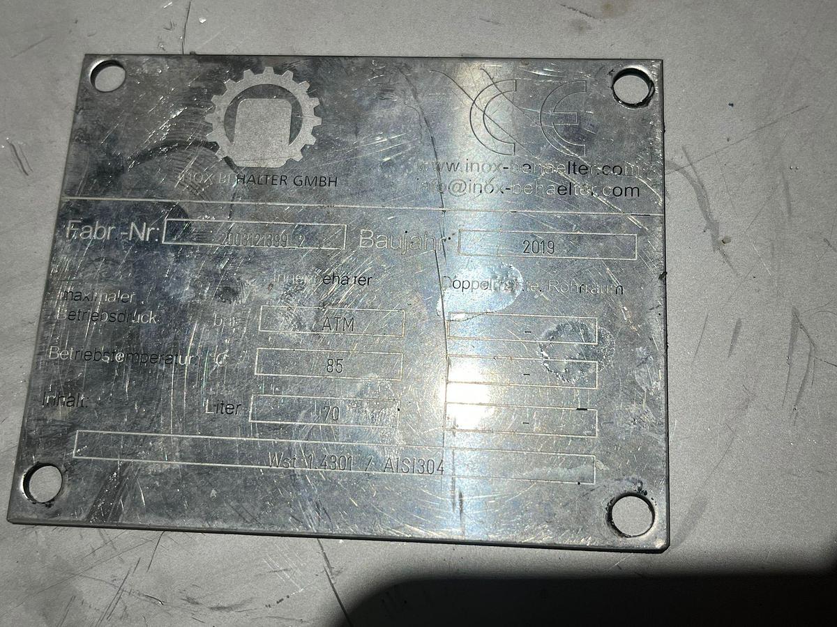 Gebruikt 2019 Inox Behalter GMBH RVS Tank/tank met roerwerk